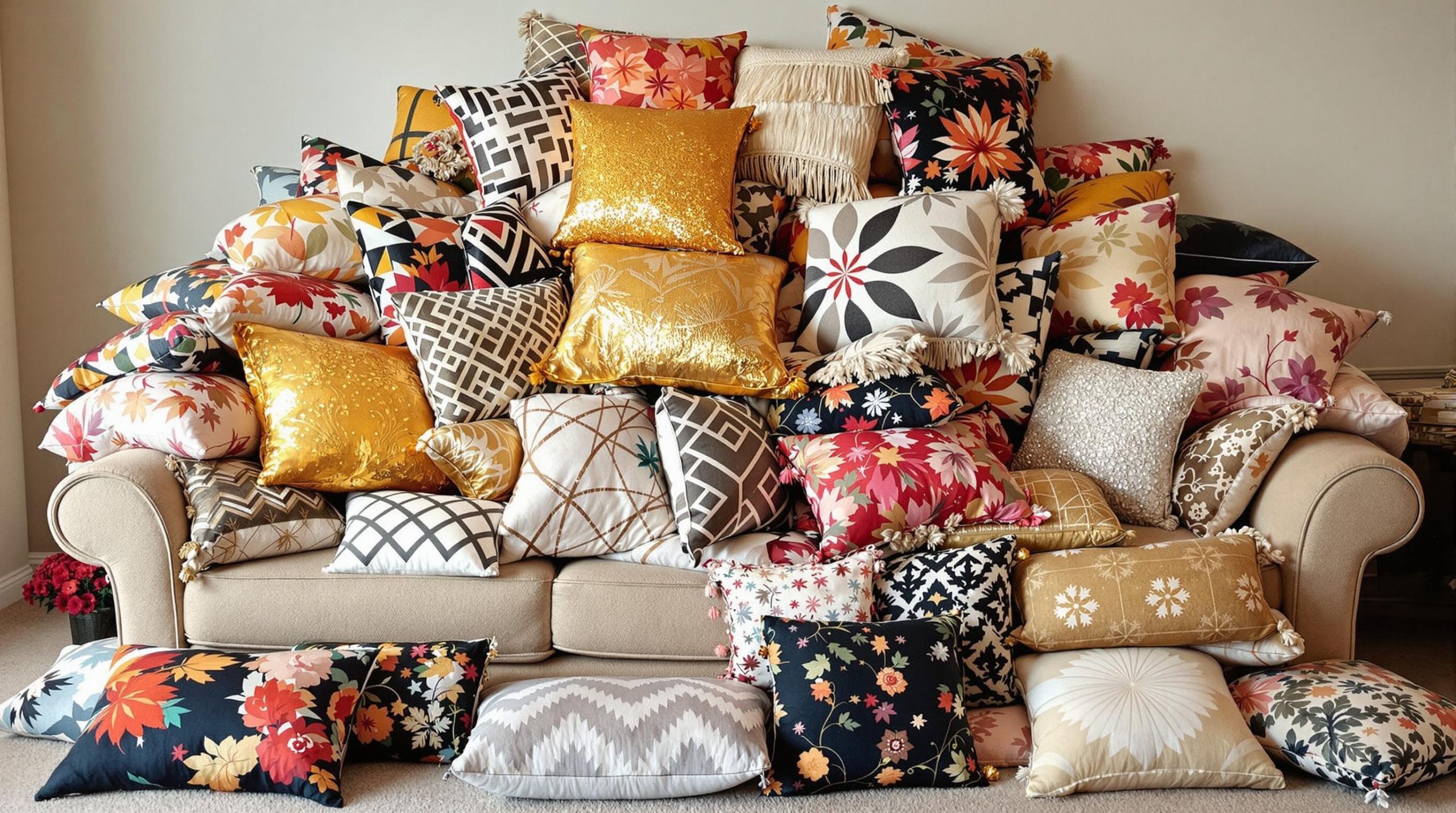 overuse of throw pillows